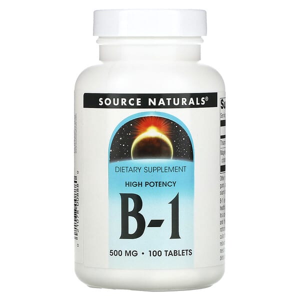 Source Naturals, High Potency B-1, 100 Tablets
