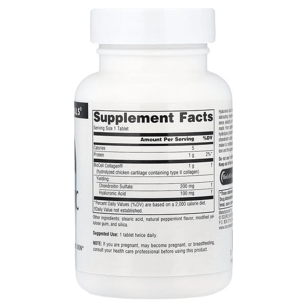 Alternative view of Source Naturals, Hyaluronic Acid, 30 Tablets