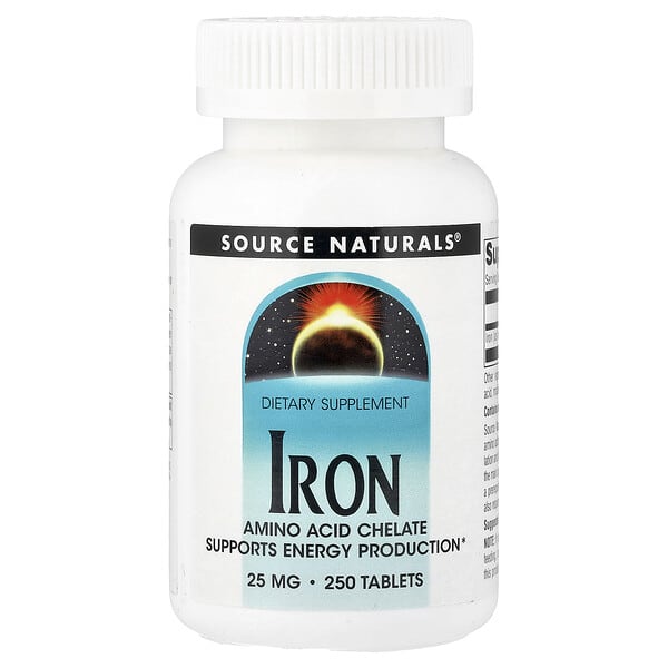 Source Naturals, Iron, 25 mg, 250 Tablets