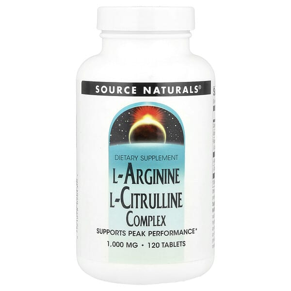 Source Naturals, L-Arginine L-Citrulline Complex, 120 Tablets