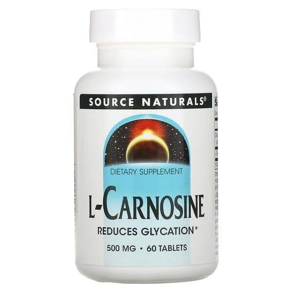 Source Naturals, L-Carnosine, 500 mg, 60 Tablets