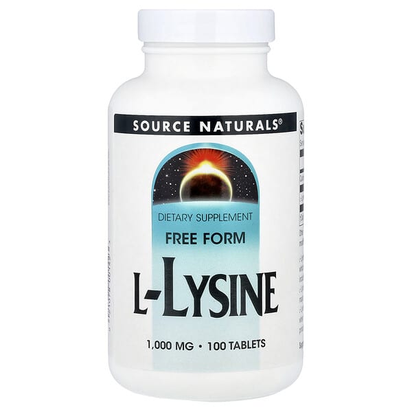 Source Naturals, L-Lysine, 1,000 mg, 100 Tablets