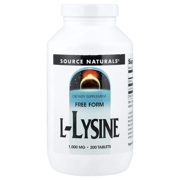 Source Naturals, L-Lysine, 1,000 mg, 200 Tablets