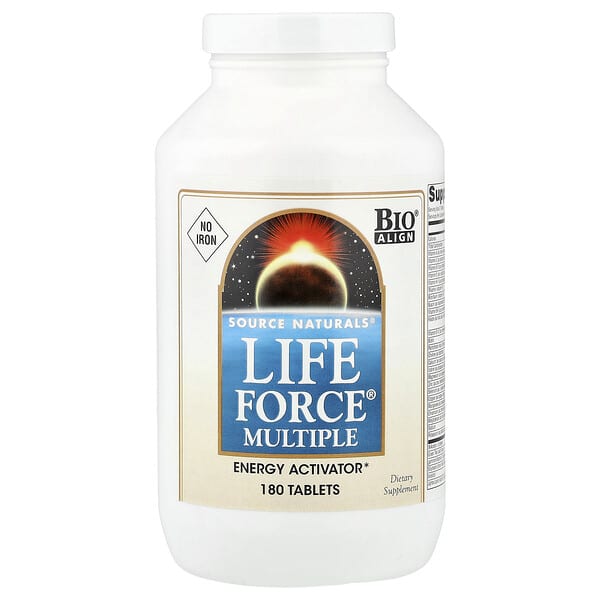 Source Naturals, Life Force® Multiple, No Iron, 180 Tablets