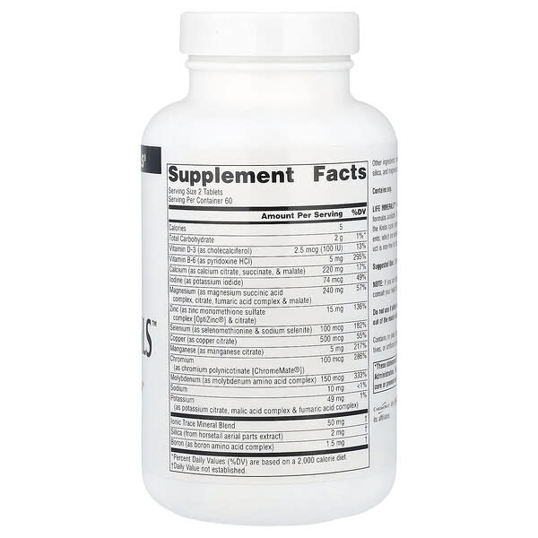 Alternative view of Source Naturals, Life Minerals™, No Iron, 120 Tablets