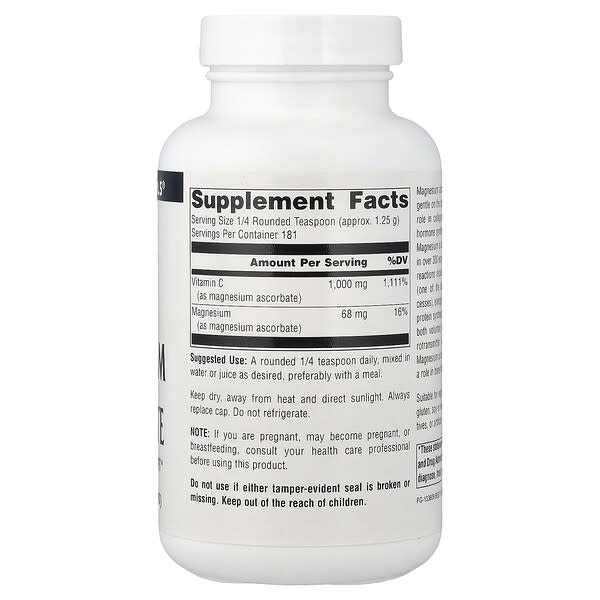 Alternative view of Source Naturals, Magnesium Ascorbate, 8 oz (226.8 g)