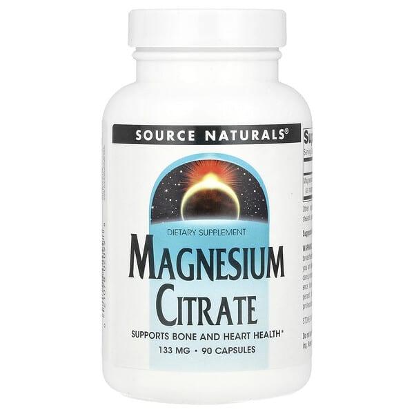 Source Naturals, Magnesium Citrate , 133 mg , 90 Capsules
