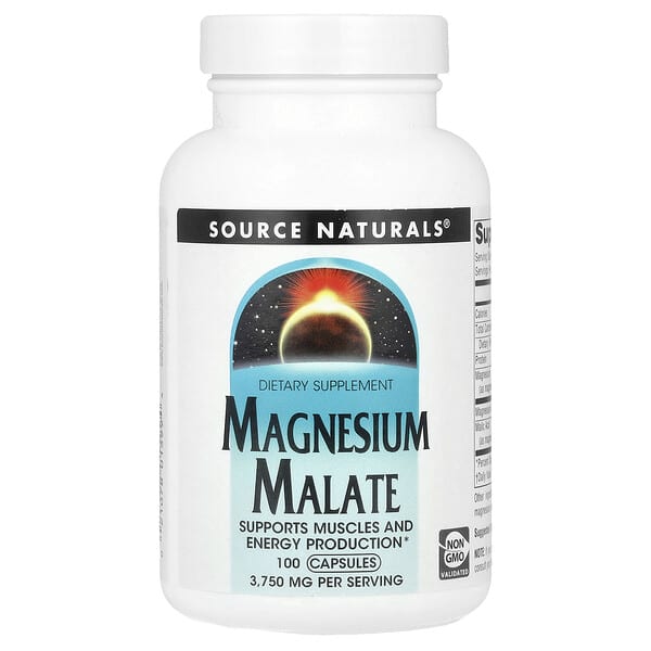 Source Naturals, Magnesium Malate, 100 Capsules