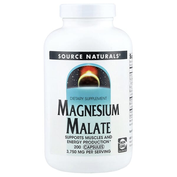 Source Naturals, Magnesium Malate, 200 Capsules