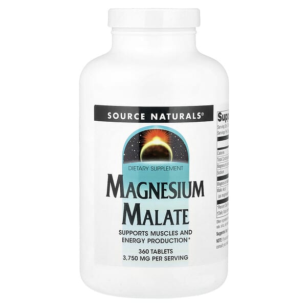 Source Naturals, Magnesium Malate, 360 Tablets (1,250 mg per Tablet)