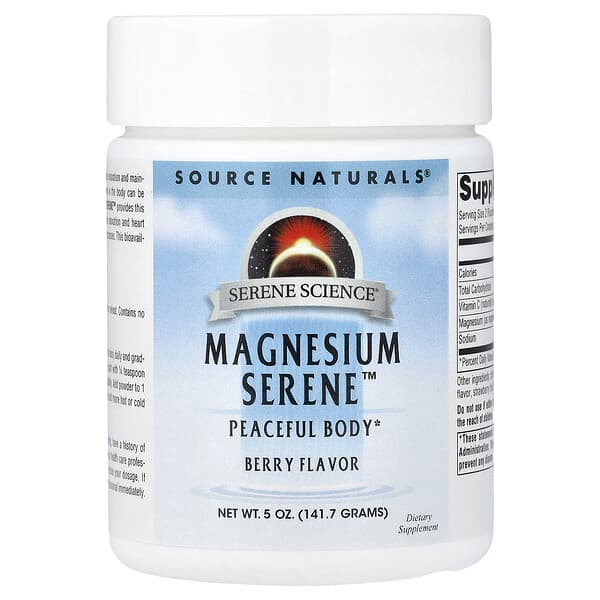 Source Naturals, Magnesium Serene™, Peaceful Body, Berry, 5 oz (141.7 g) 3 Source Naturals, Magnesium Serene™, Peaceful Body, Berry, 5 oz (141.7 g)