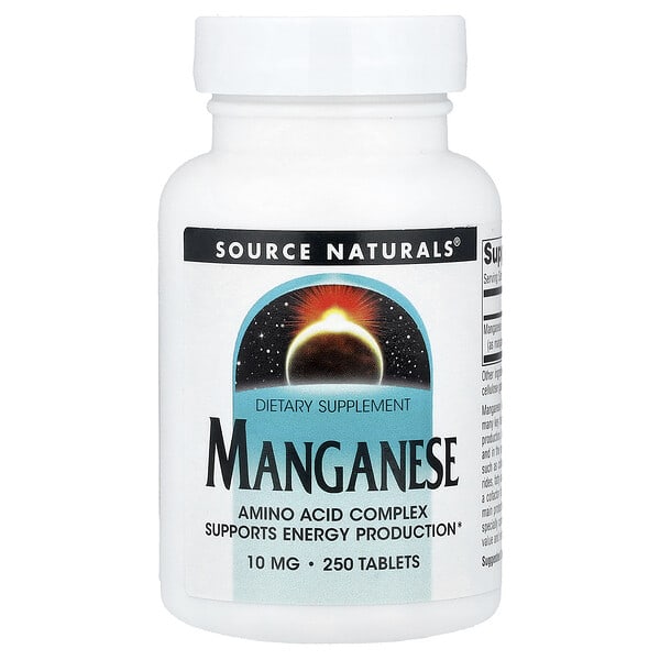 Source Naturals, Manganese, 10 mg, 250 Tablets