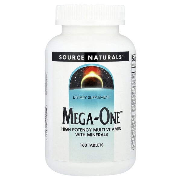 Source Naturals, Mega-One™, High Potency Multi-Vitamin With Minerals, 180 Tablets