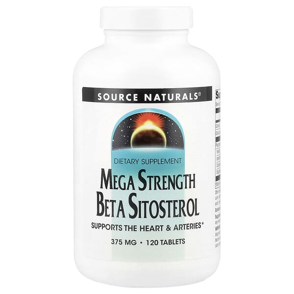 Source Naturals, Mega Strength Beta Sitosterol, 375 mg, 120 Tablets