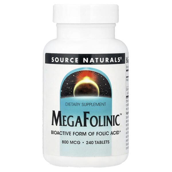 Source Naturals, MegaFolinic™, 800 mcg, 240 Tablets