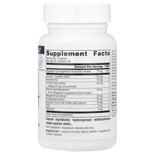 Alternative view of Source Naturals, MitoNight™ With Melatonin, 30 Capsules