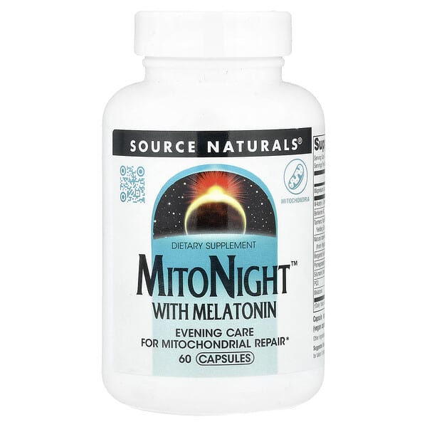 Source Naturals, MitoNight™ With Melatonin, 60 Capsules