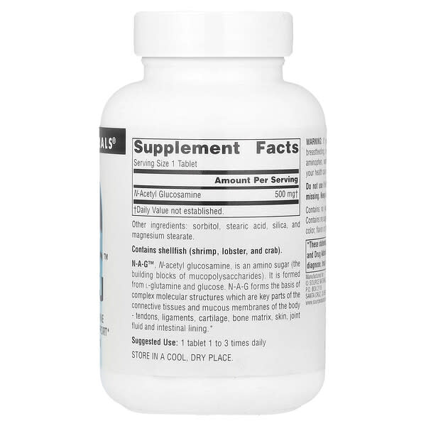 Alternative view of Source Naturals, N-A-G™, 500 mg, 120 Tablets