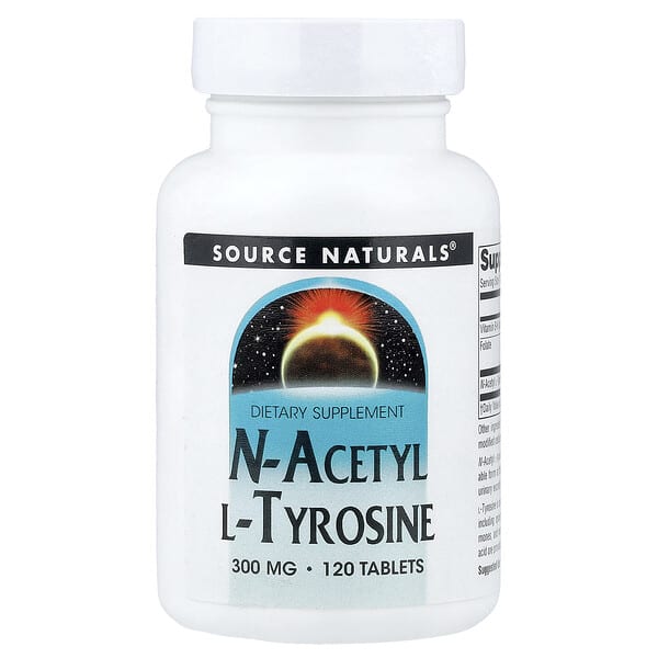 Source Naturals, N-Acetyl L-Tyrosine, 300 mg, 120 Tablets 3 Source Naturals, N-Acetyl L-Tyrosine, 300 mg, 120 Tablets