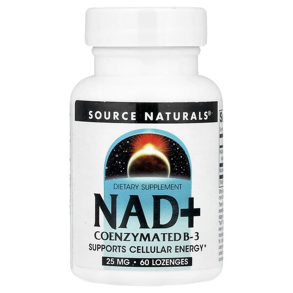 Source Naturals, NAD+, Coenzymated B-3, 60 Lozenges 3 Source Naturals, NAD+, Coenzymated B-3, 60 Lozenges
