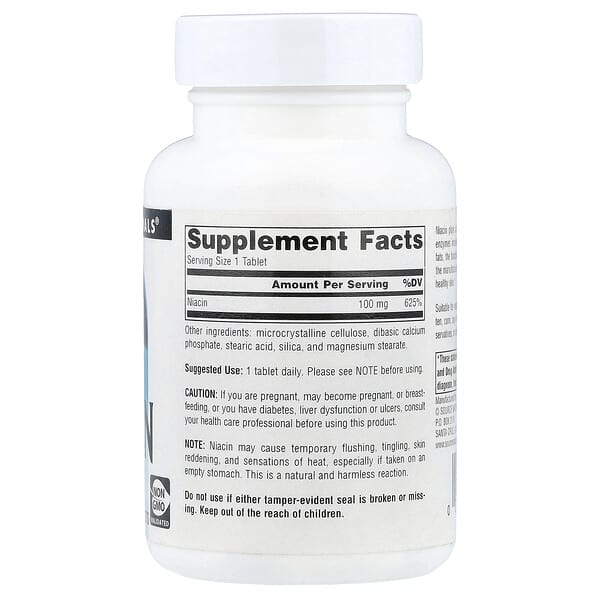 Alternative view of Source Naturals, Niacin, 100 mg, 250 Tablets