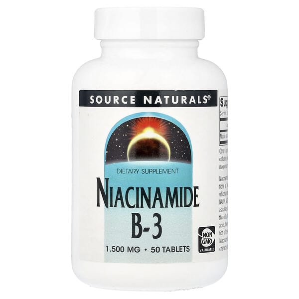 Source Naturals, Niacinamide B-3, 1,500 mg, 50 Tablets