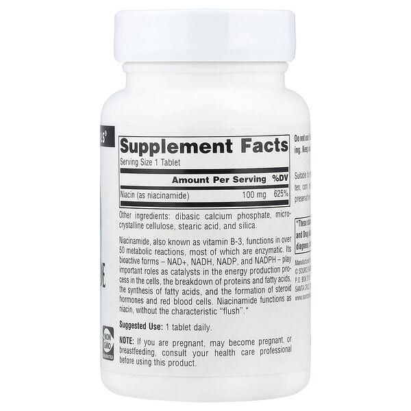 Alternative view of Source Naturals, Niacinamide B-3, 100 mg, 250 Tablets