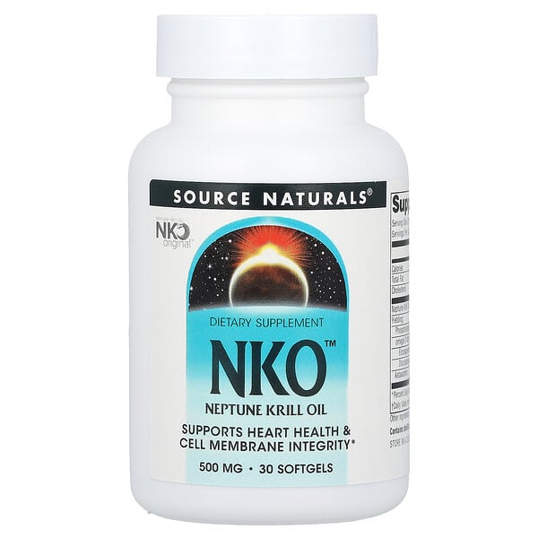Source Naturals, NKO™, Neptune Krill Oil, 500 mg, 30 Softgels