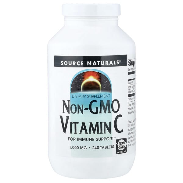 Source Naturals, Non-GMO Vitamin C, 1,000 mg, 240 Tablets