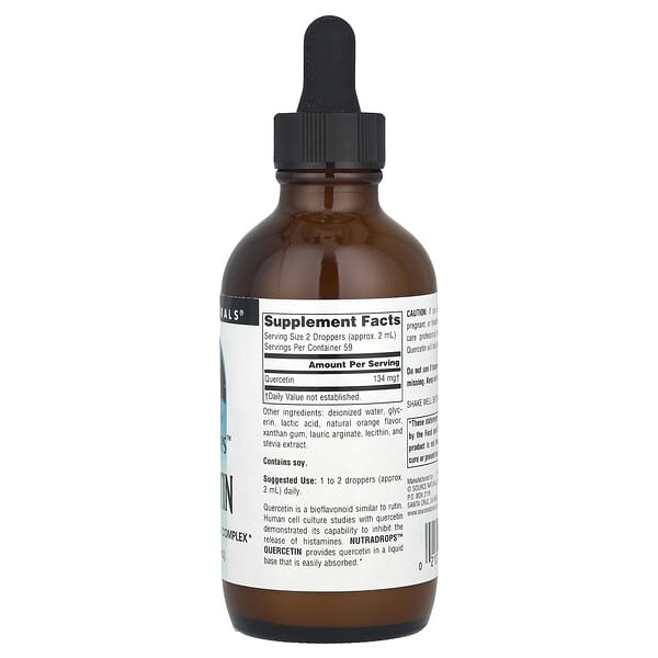 Alternative view of Source Naturals, NutraDrops™ Quercetin, 134 mg, 4 fl oz (118.28 ml)