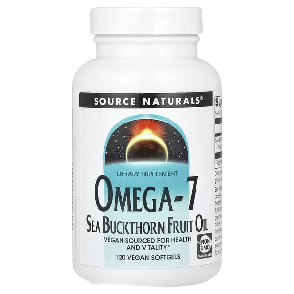 Source Naturals, Omega-7, Sea Buckthorn Fruit Oil, 500 mg, 120 Vegan Softgels