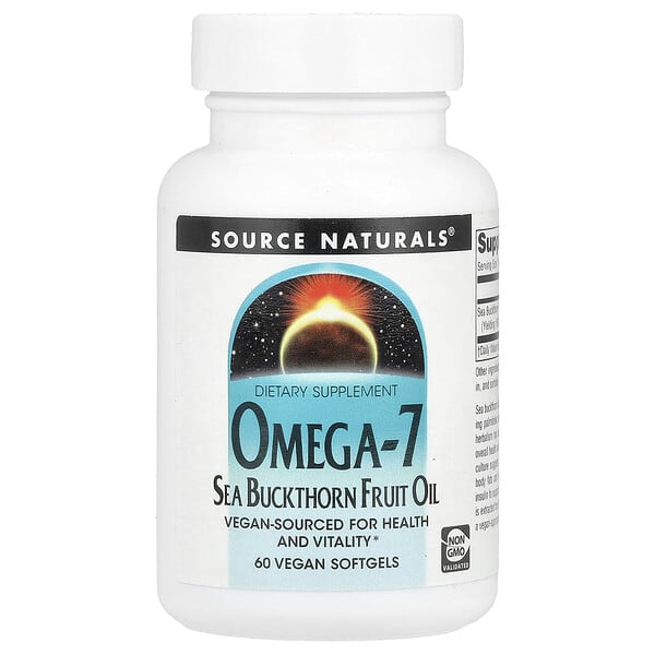Source Naturals, Omega-7, Sea Buckthorn Fruit Oil, 60 Vegan Softgels