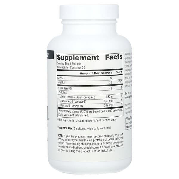 Alternative view of Source Naturals, Perilla Oil, 90 Softgels (333 mg per Softgel)
