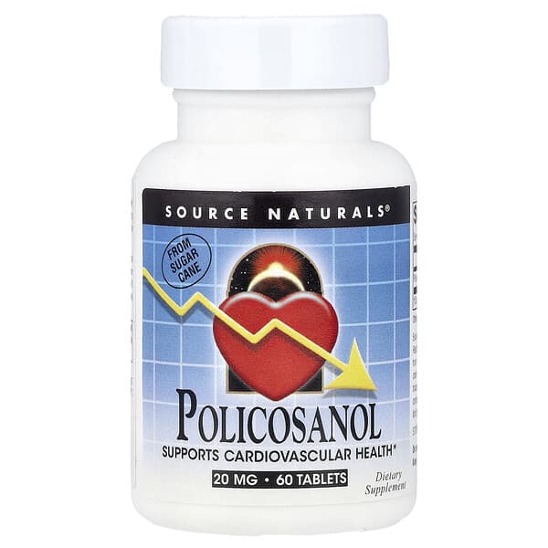 Source Naturals, Policosanol, 20 mg, 60 Tablets