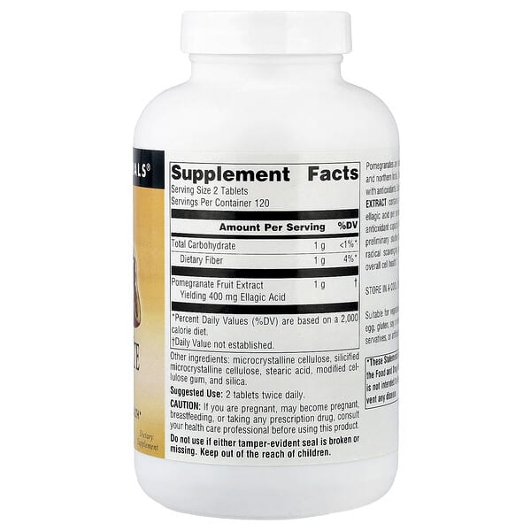 Alternative view of Source Naturals, Pomegranate Extract, 500 mg, 240 Tablets