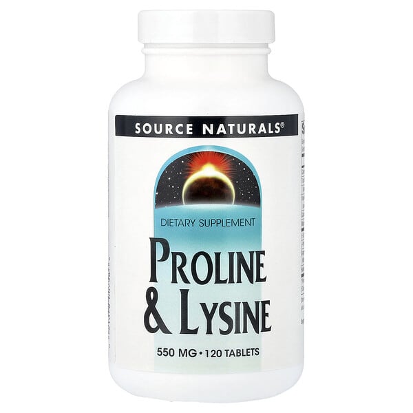 Source Naturals, Proline & Lysine, 120 Tablets