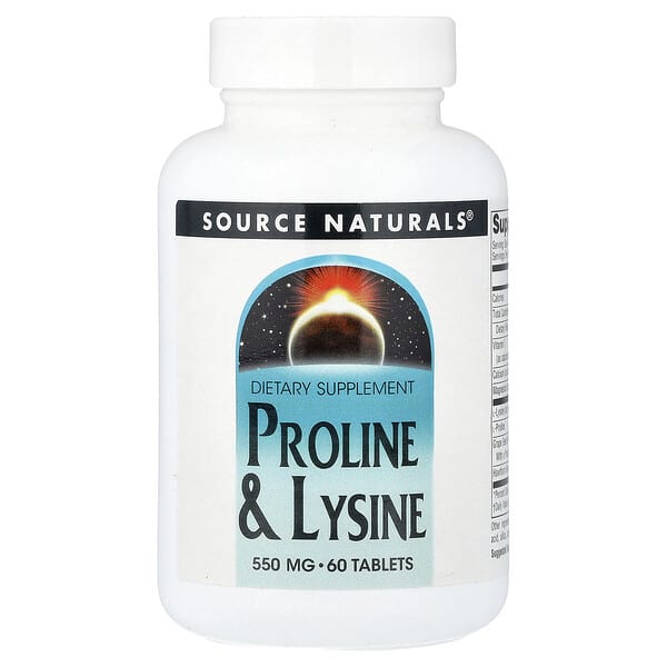 Source Naturals, Proline & Lysine, 60 Tablets