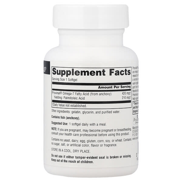Alternative view of Source Naturals, Provinal® Omega-7, 30 Softgels