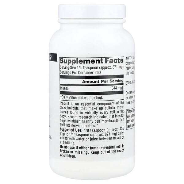 Source Naturals, Pure Inositol Powder, 8 oz (226.8 g) 2 Source Naturals, Pure Inositol Powder, 8 oz (226.8 g) - Ảnh 2