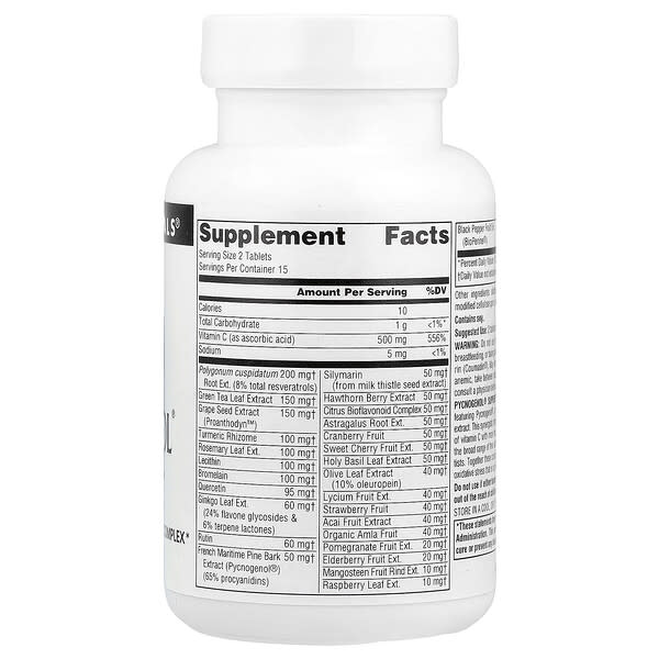 Alternative view of Source Naturals, Pycnogenol® Supreme™, 30 Tablets