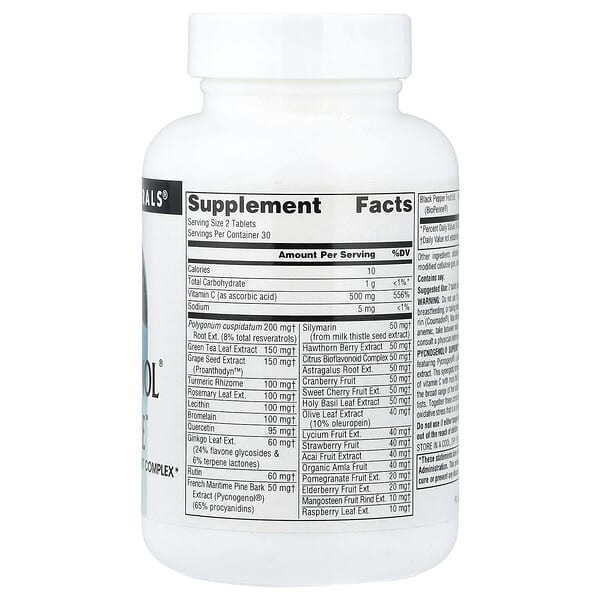 Alternative view of Source Naturals, Pycnogenol® Supreme™, 60 Tablets