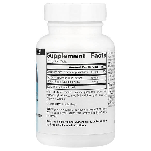 Alternative view of Source Naturals, Red Clover Extract, 60 Tablets