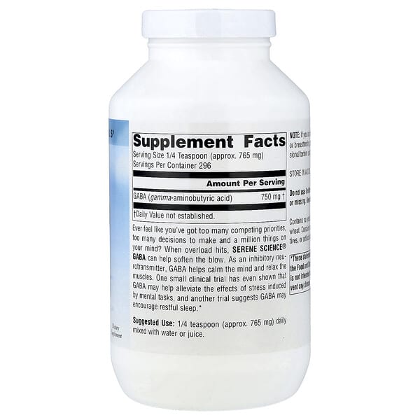 Alternative view of Source Naturals, Serene Science®, GABA Powder, 8 oz (226.8 g)