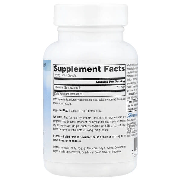 Alternative view of Source Naturals, Serene Science®, L-Theanine, 200 mg, 60 Capsules