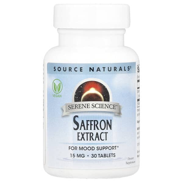 Source Naturals, Serene Science®, Saffron Extract, 15 mg, 30 Tablets