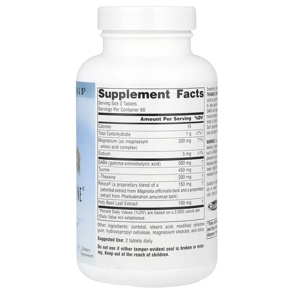 Alternative view of Source Naturals, Serene Science®, Theanine Serene® With Relora®, 120 Tablets