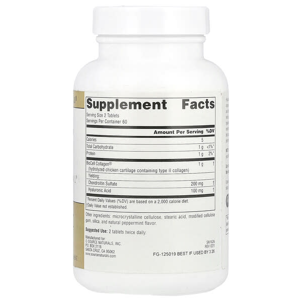 Alternative view of Source Naturals, Skin Eternal®, Hyaluronic Acid, 120 Tablets