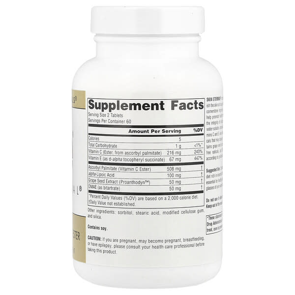 Alternative view of Source Naturals, Skin Eternal® with DMAE, Lipoic Acid, & C Ester, 120 Tablets