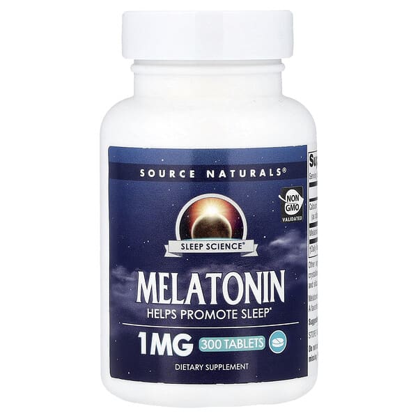 Source Naturals, Sleep Science®, Melatonin, 1 mg , 300 Tablets