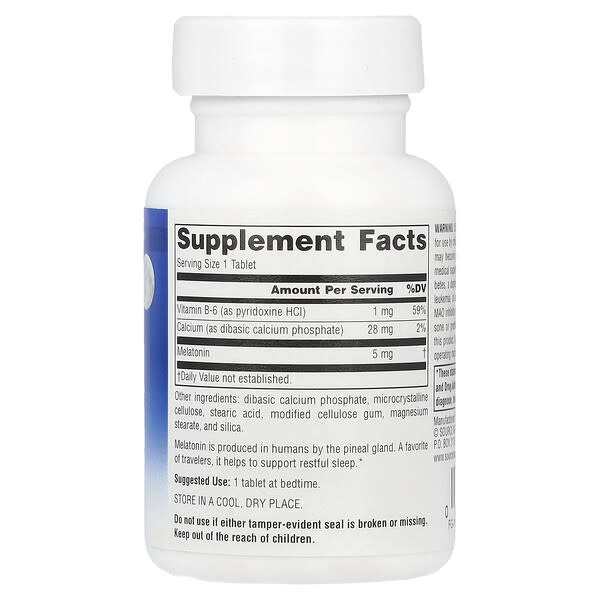 Alternative view of Source Naturals, Sleep Science®, Melatonin, 5 mg, 60 Tablets